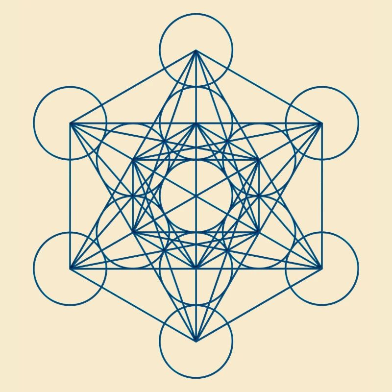 Le cube de Metatron - bleu