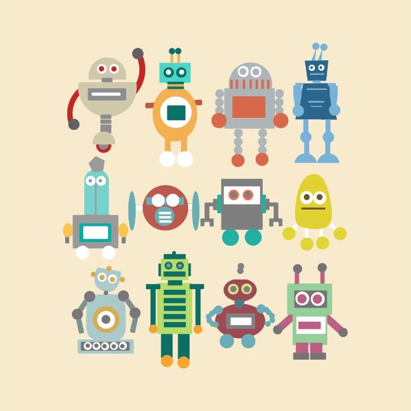 Nerd Robot Retro Funny Gift Technique Jeu