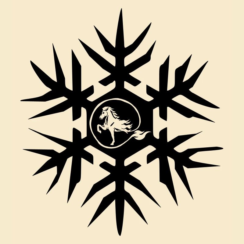 Islandpferd im Eiskristall Winterisi