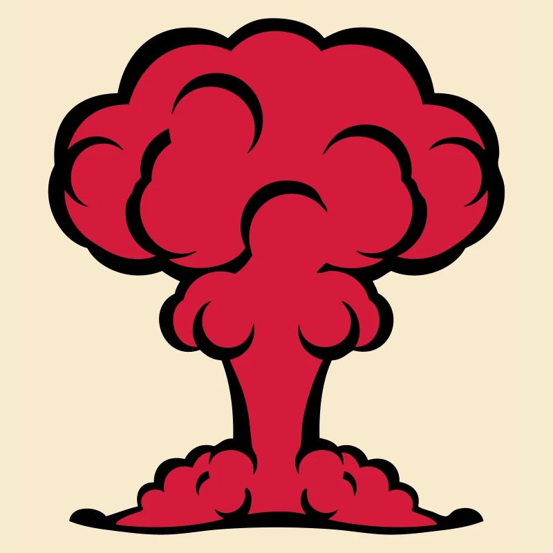 atomic nuclear mushroom bomb explosion