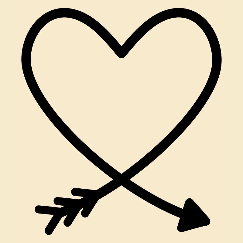Coeur flèche amour amitié force idée cadeau