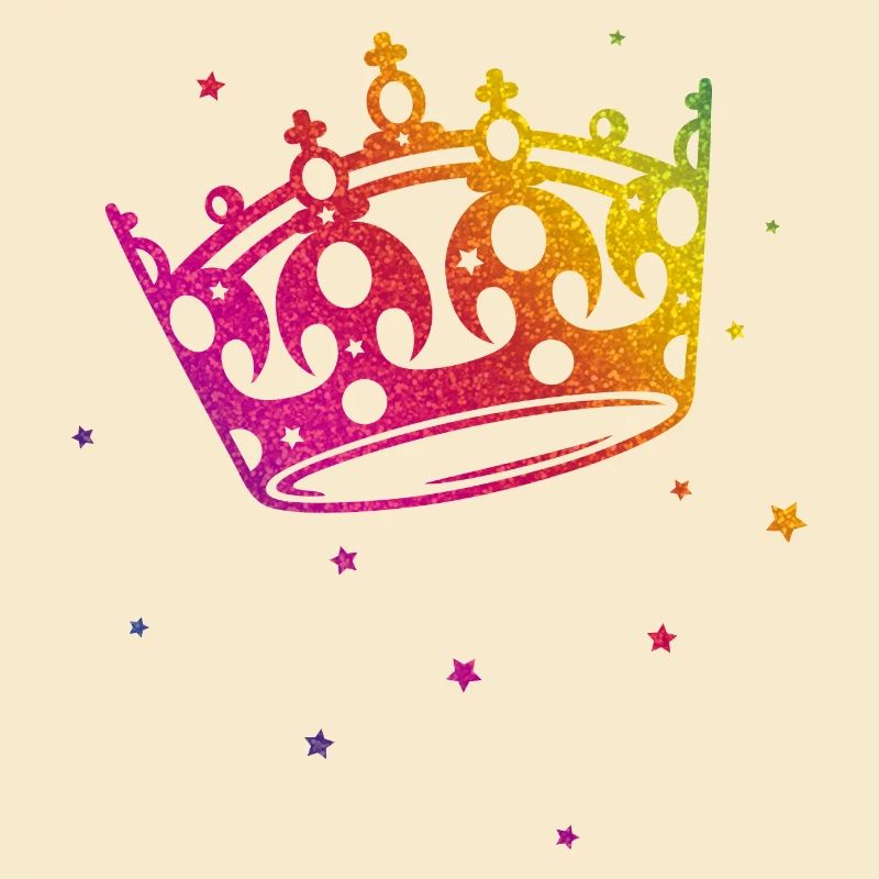 Krone Glitter Regenbogen Love CSD LGBT