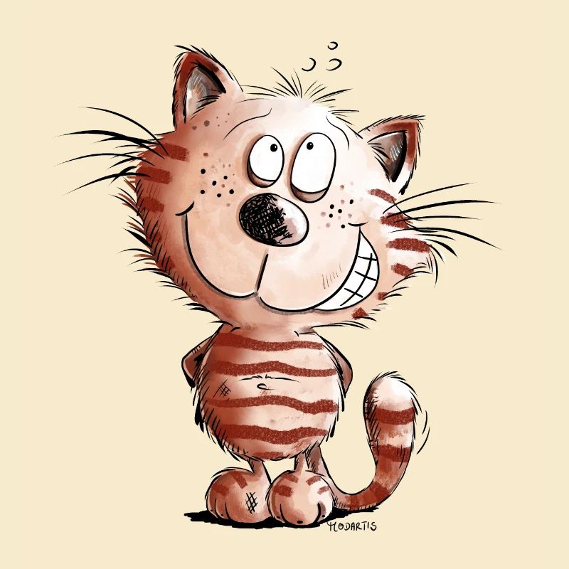 Little Naughty Cat I Cat Motif Comic Gift