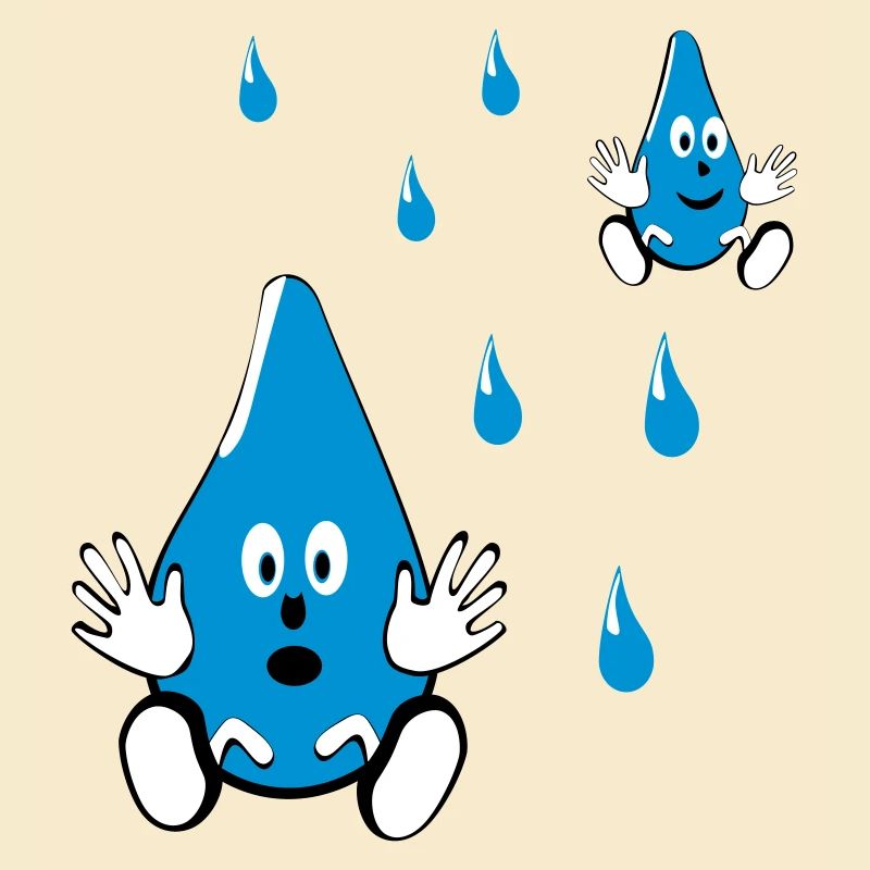 Kleine Wassertropfen Freunde
