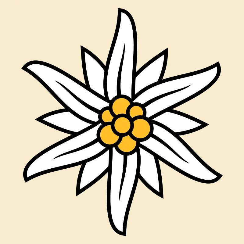 Edelweiss Bergblume Logo