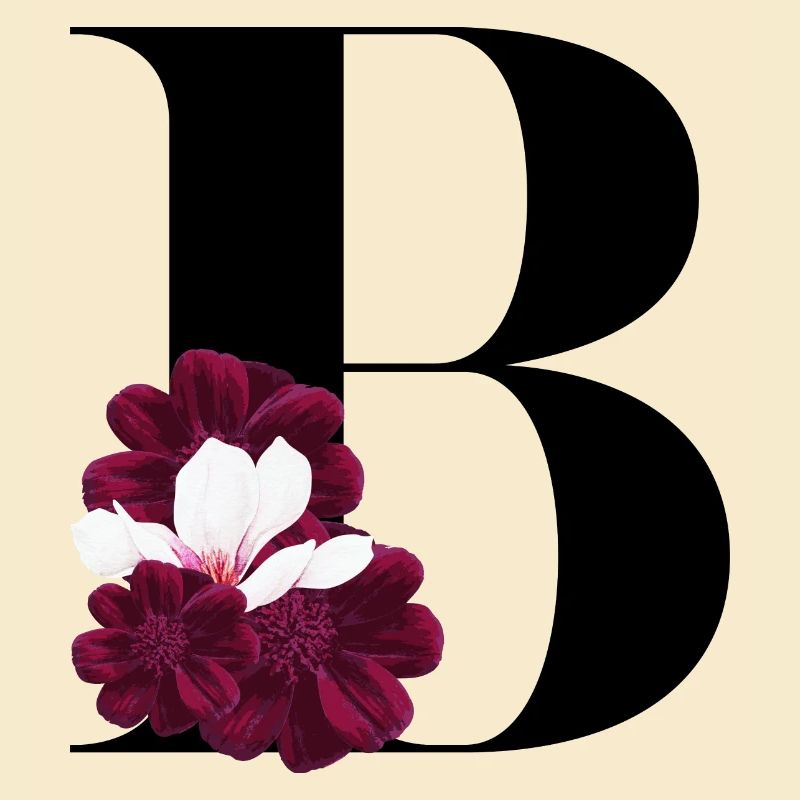 Buchstabe B blühende