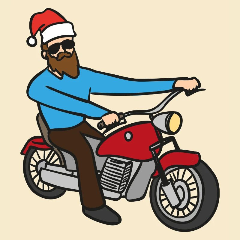 Motorradfahrer Weihnachten