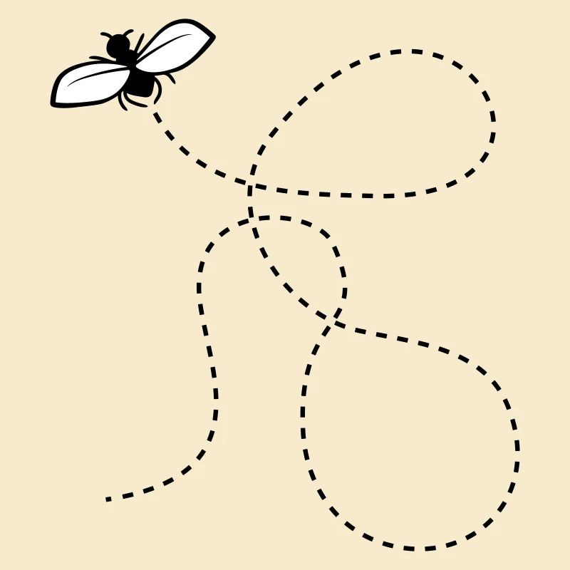 Gestrichelte Linie Fliege
