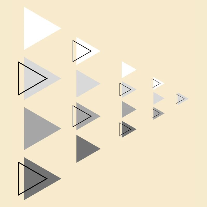 Triangles Gris Horizontal Flèche Décoration