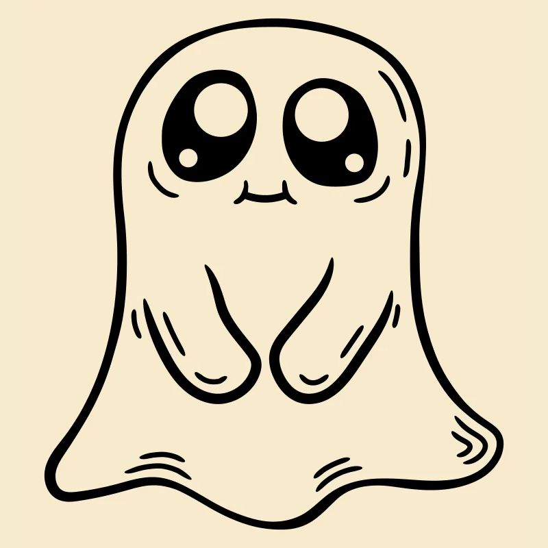 Comic kleiner süßer Geist