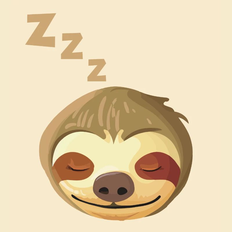 Sleeping Sloth Face