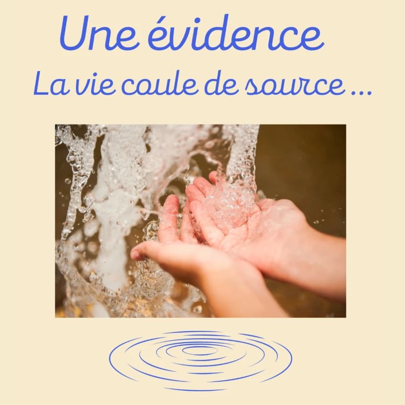 Une évidence la vie coule de source