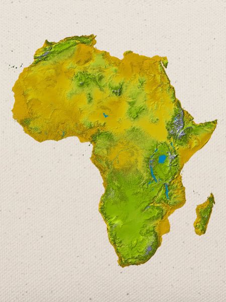 Afrika physische Karte