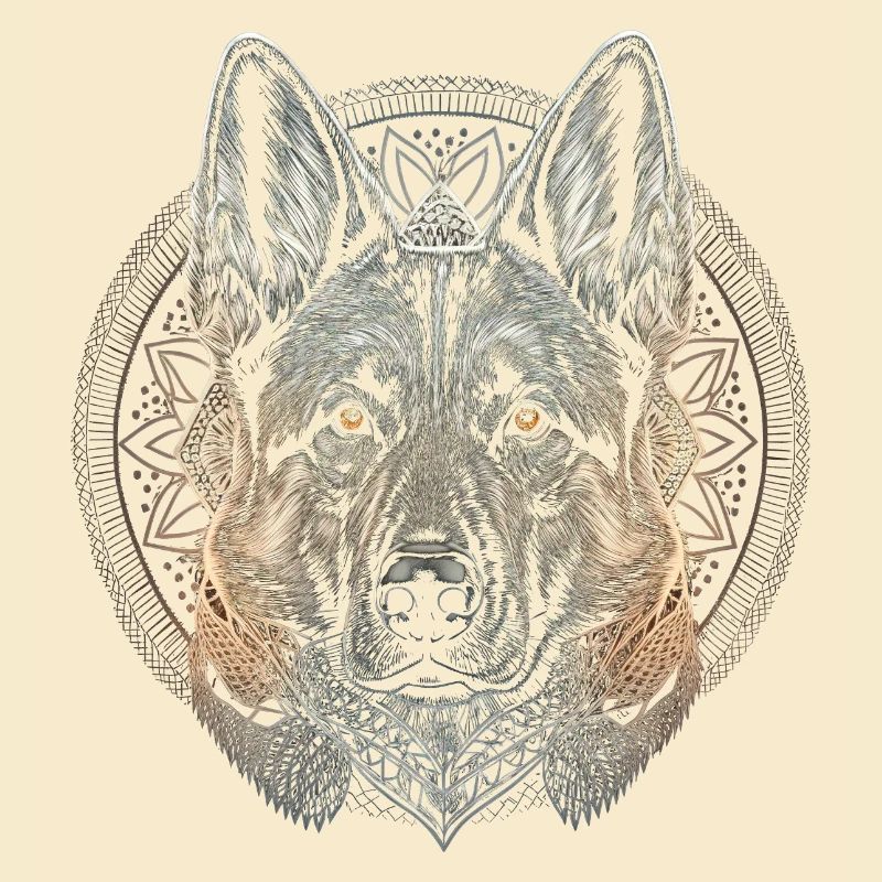 Deutscher Schäferhund Grafik Design