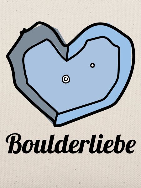 boulderliebe blau text