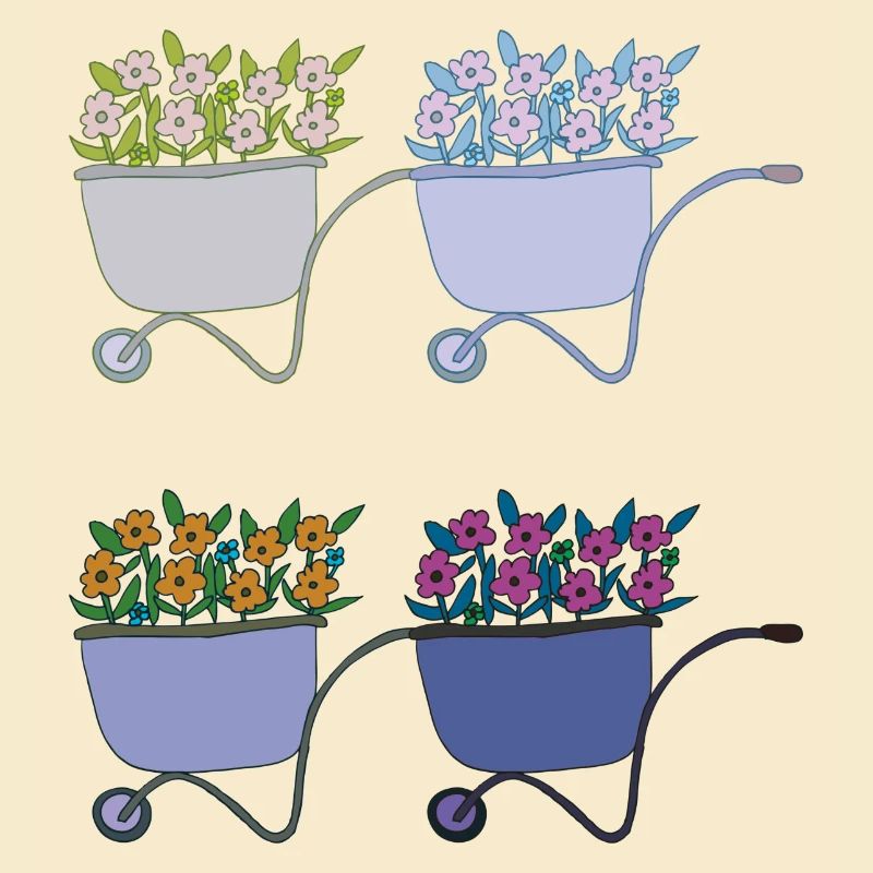 Wheelbarrows 4-fold