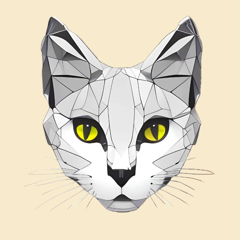 Cat Graphique Low Poly