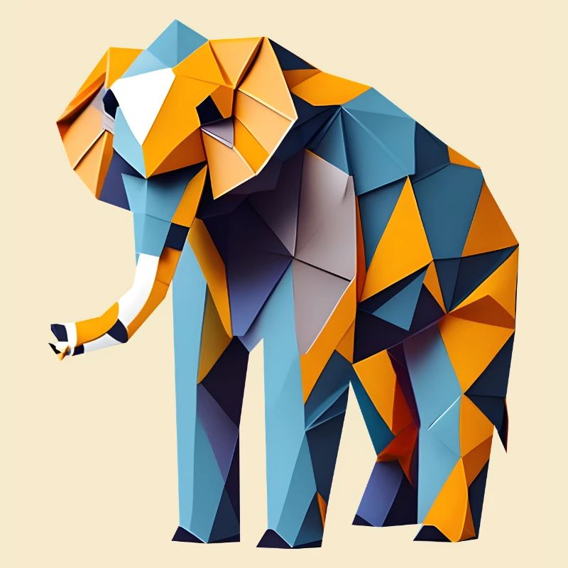 Papierkunst-Elefant