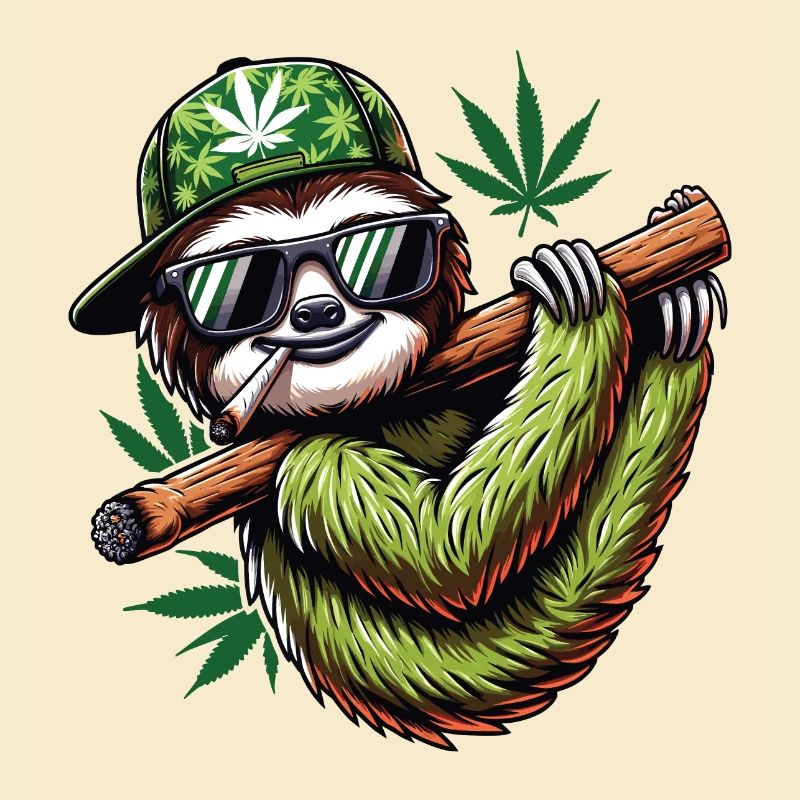 A Sloth Smoking a Cannabis Joint
