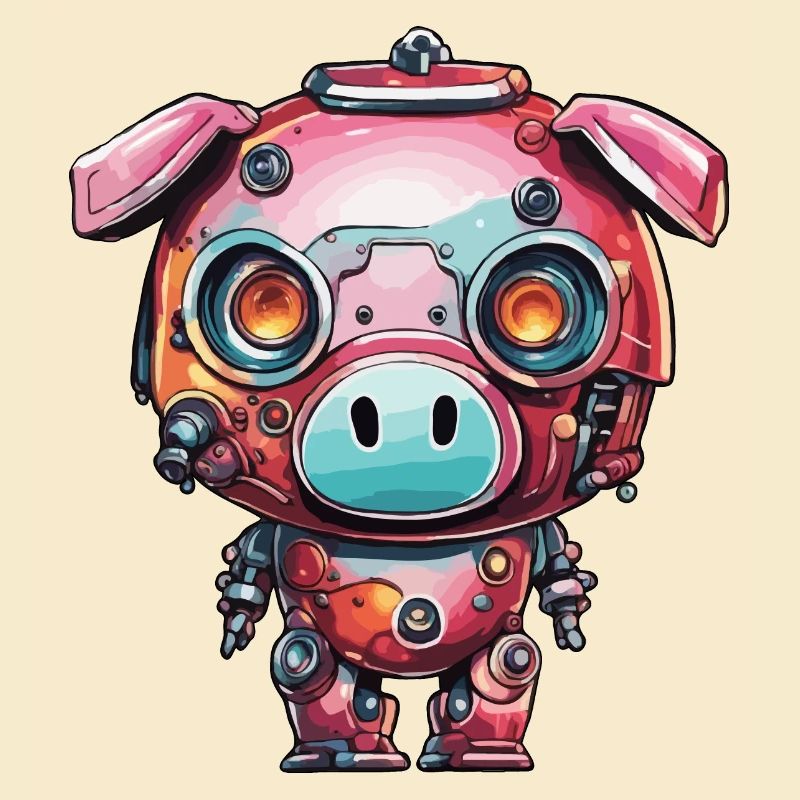 Roboter Tier / KI / Mechanisierte Tiere / Comic