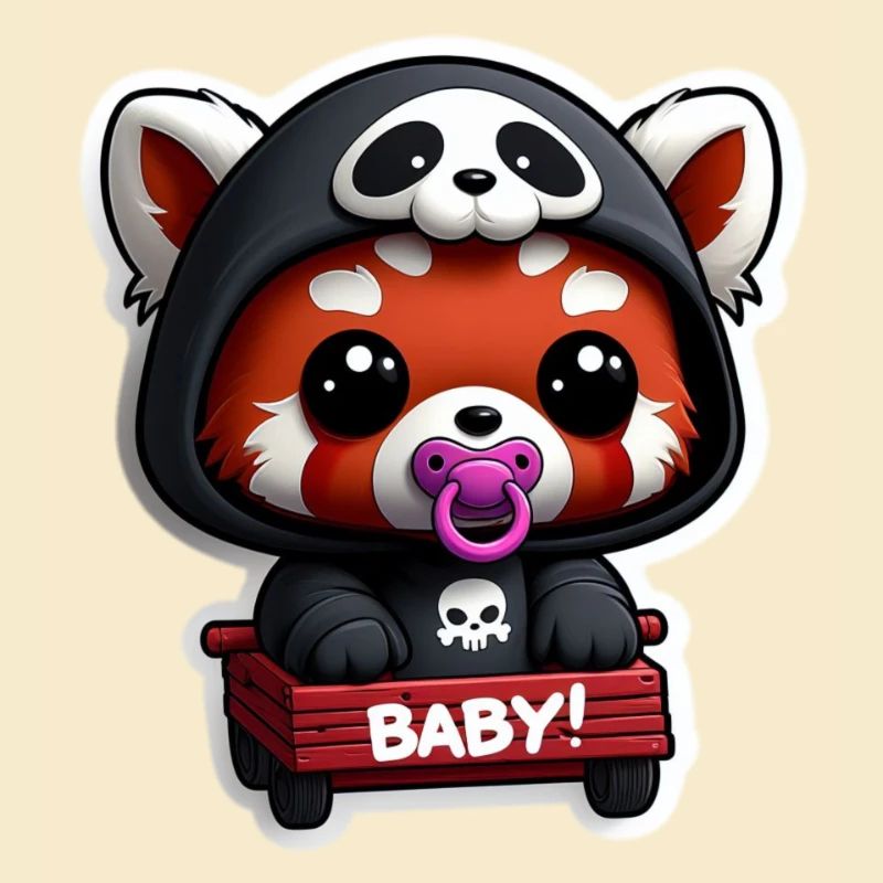 Panda bébé en capuche noir