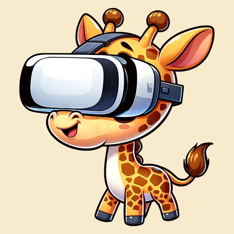 A Cool Giraffe with VR Headboard