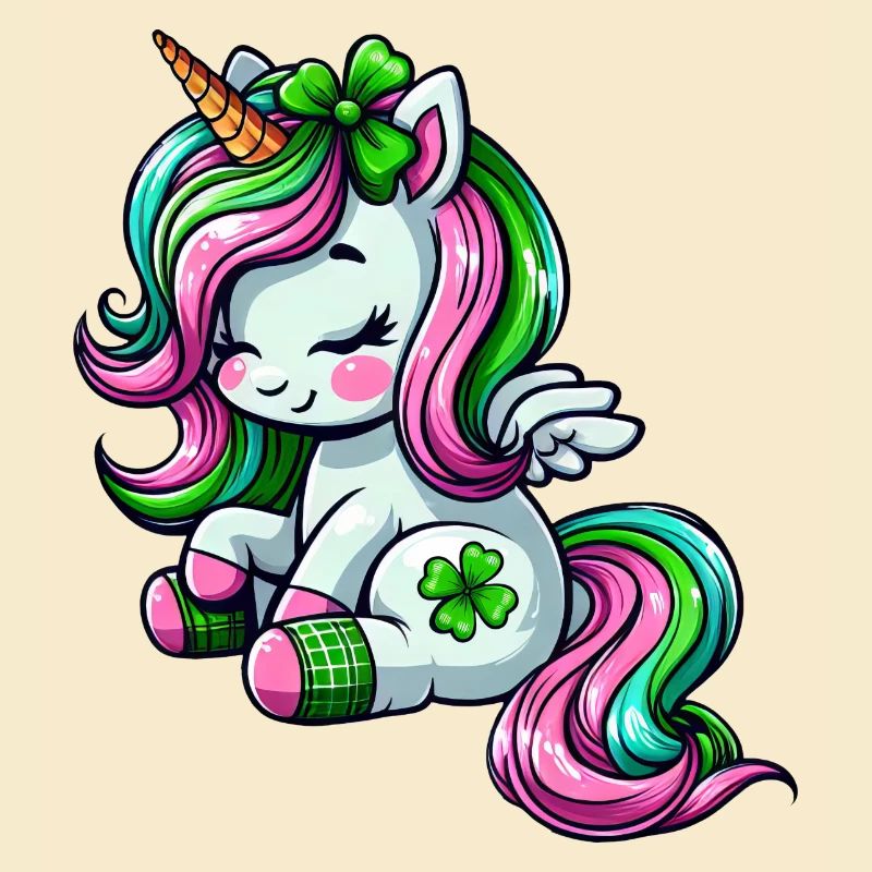 Conception de célébration de la licorne de la Saint-Patrick