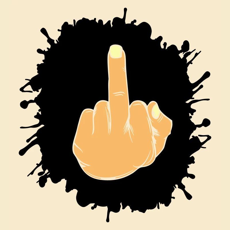 Splatter middle finger