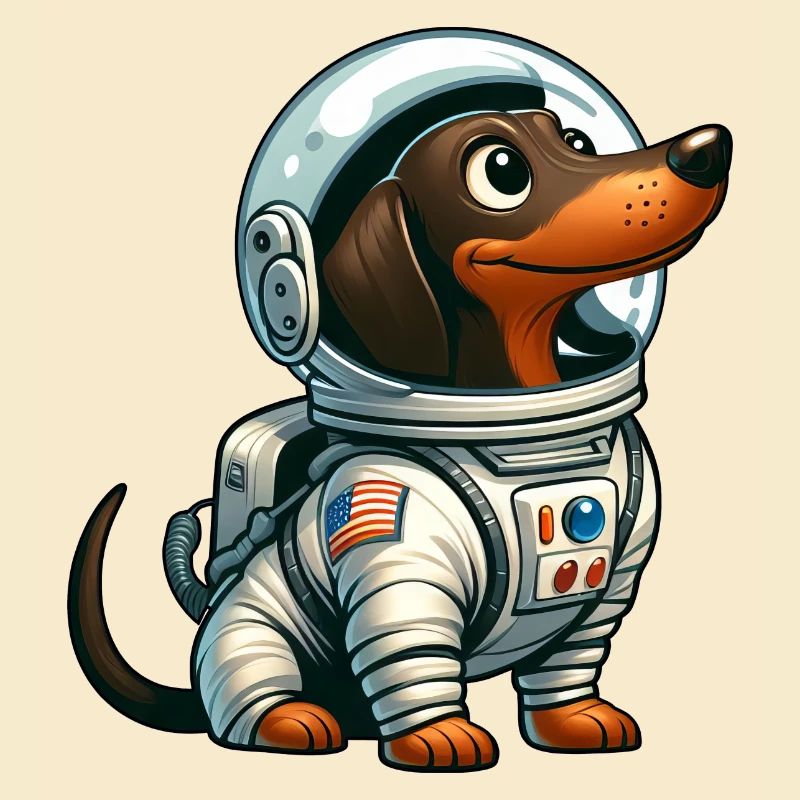 Teckel astronaute dans l’aventure spatiale