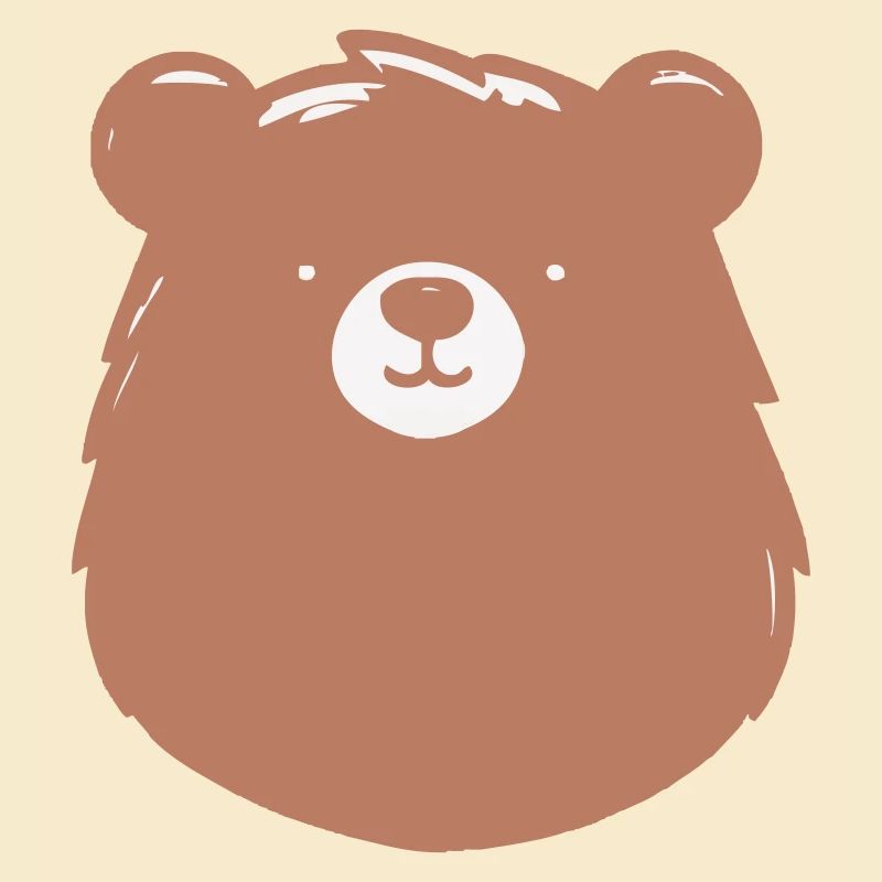 Simple bear in a flat handle