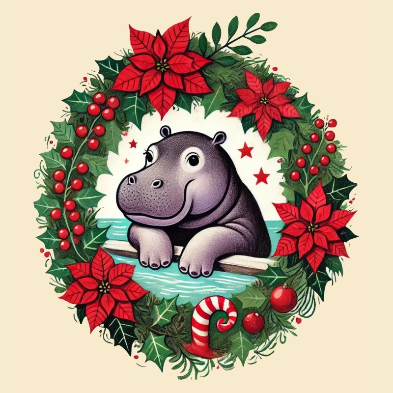 Weihnachts-Nilpferd
