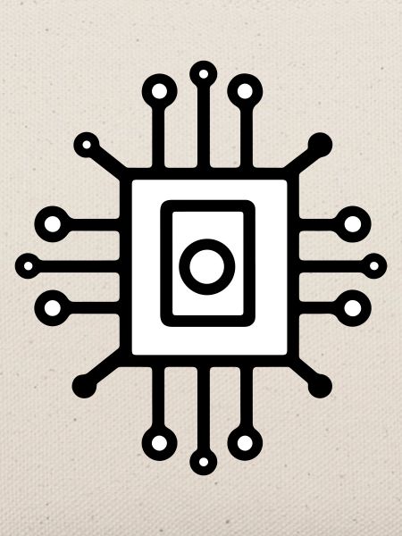 Digital Computer Chip Symbol
