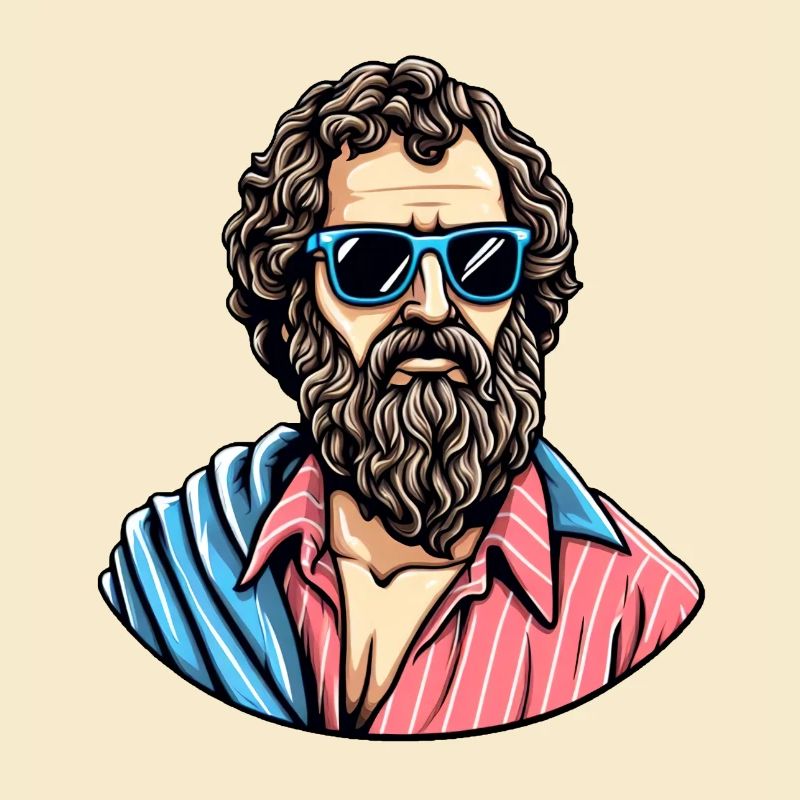 Look philosophe cool décontracté