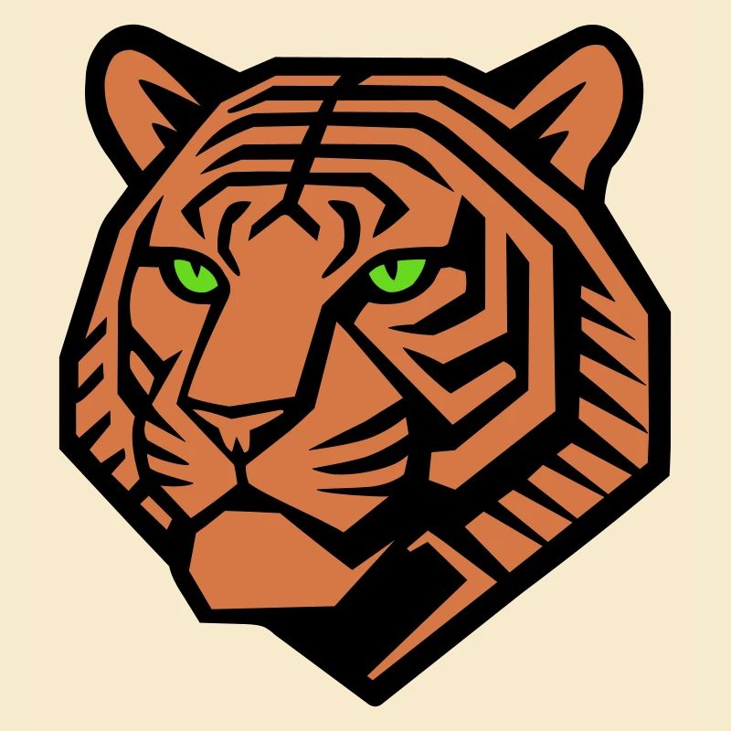Geometric Tiger - Vector Design