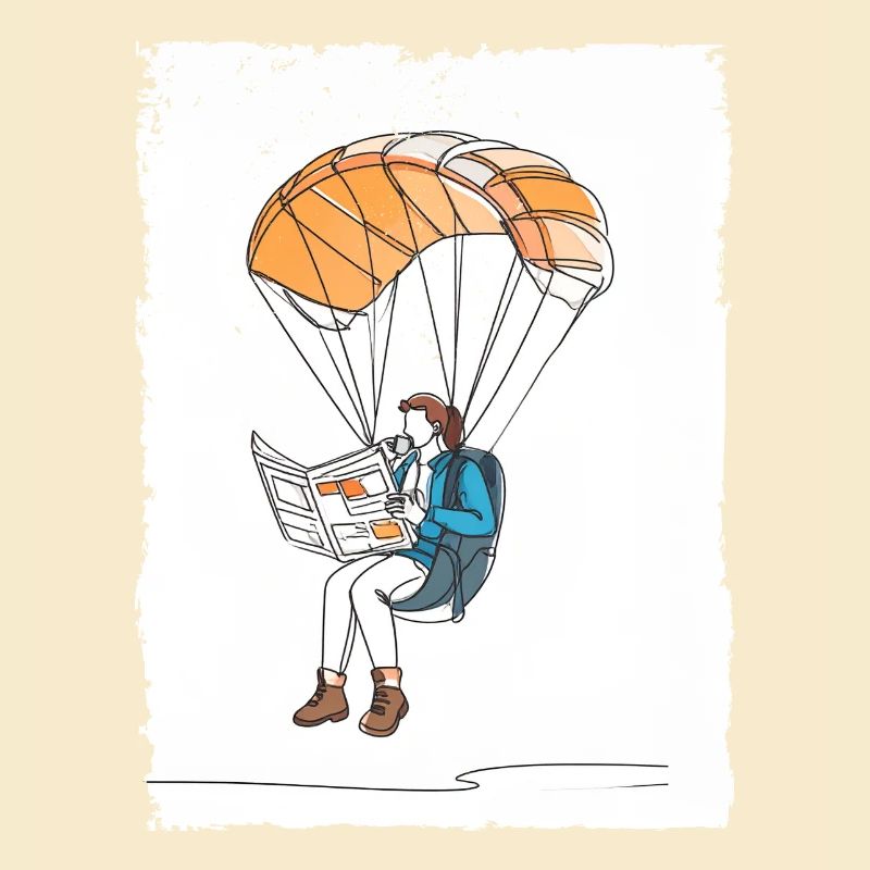 Luftfahrende Leser Illustration