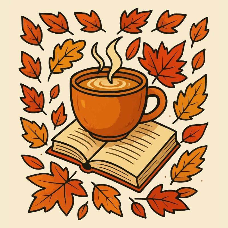 Herbstlese: Kaffee & Buch