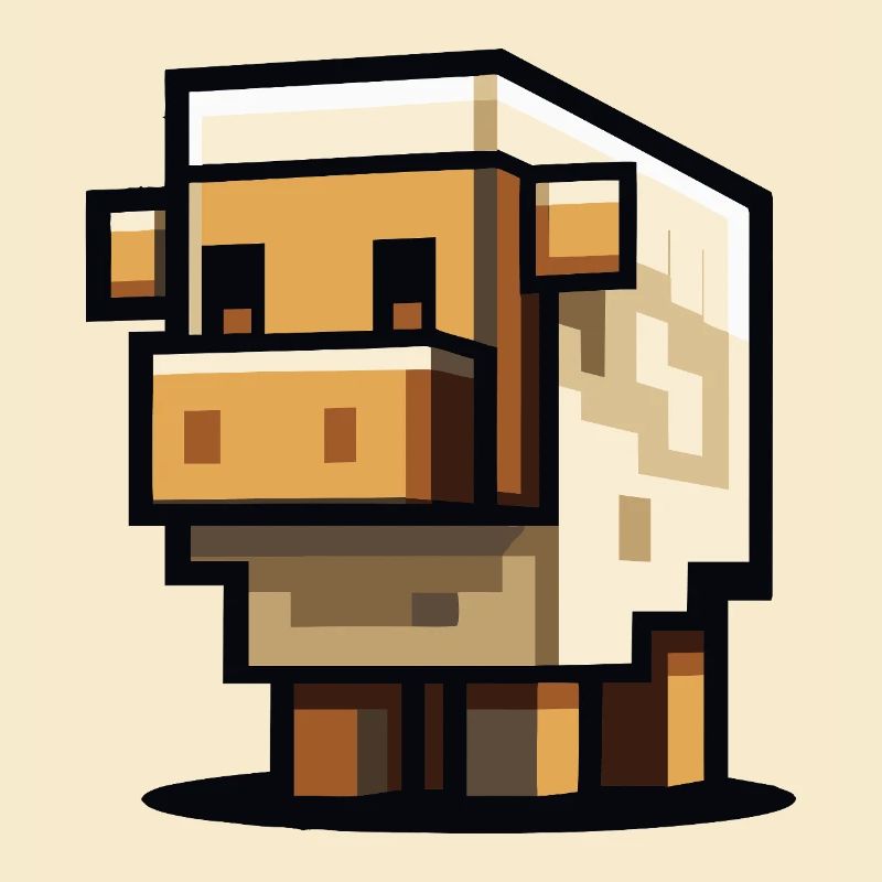 Block Sheep – Süßes Pixel Schaf