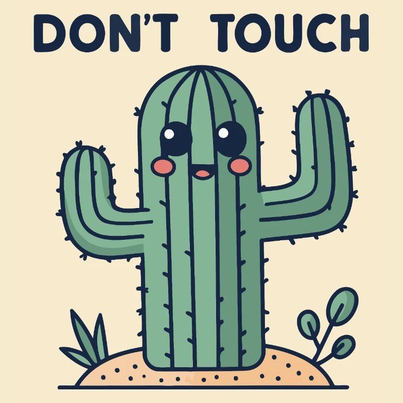 Cute Cactus: No Touch
