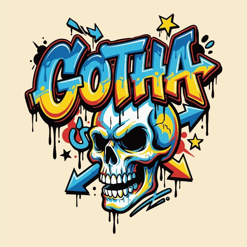 Lieblingsstadt Gotha Skull Graffiti