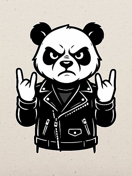 Rocker Panda Metalhead Look