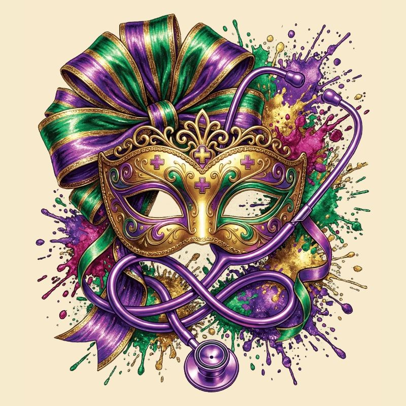 Masque de l’infirmière docteur du Mardi Gras