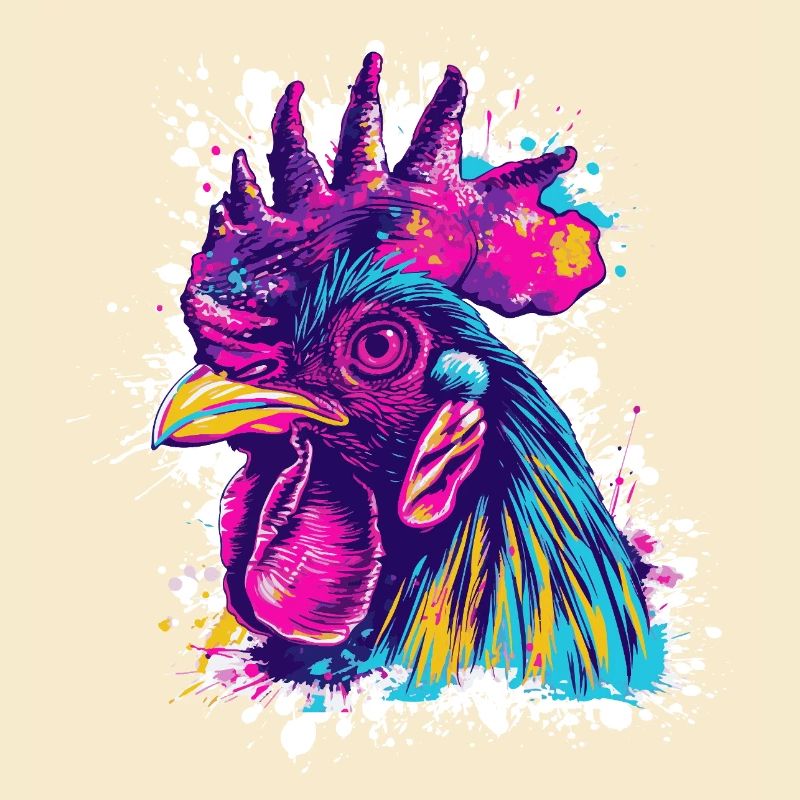 Art du coq Graffiti