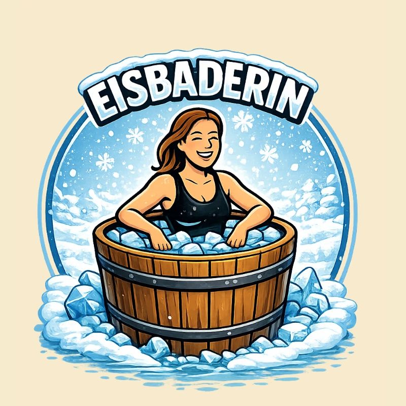 Eisbaderin im Eisbad