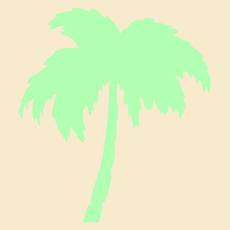 Palm Tree Mint Silhouette