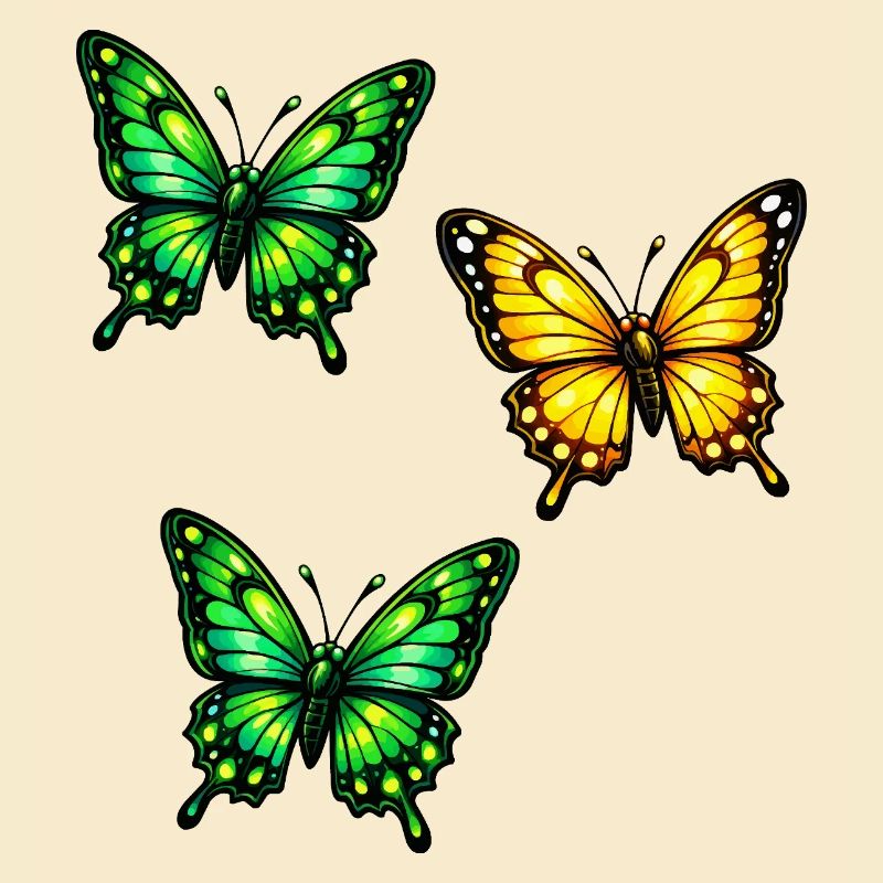 Schmetterlinge Neon 