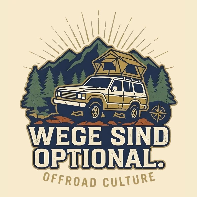 Offroad Spruch - Wege Sind Optional Retro