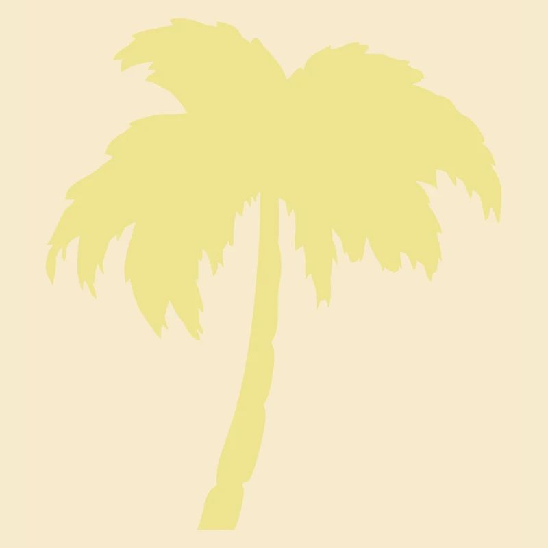 Palm Tree Silhouette Yellow