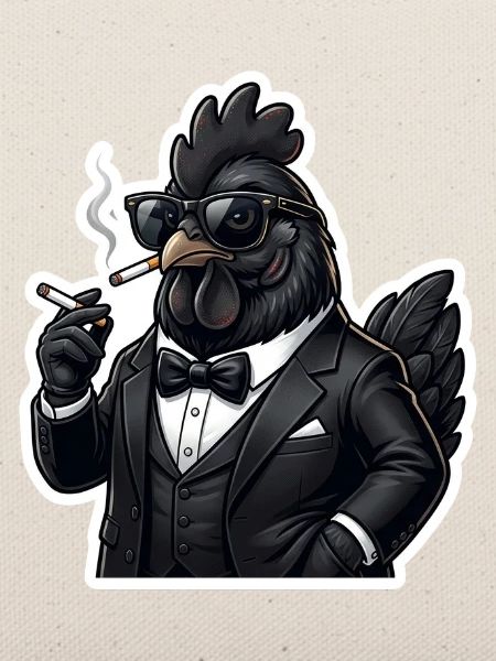 Zigarrenhähnchen im Smoking