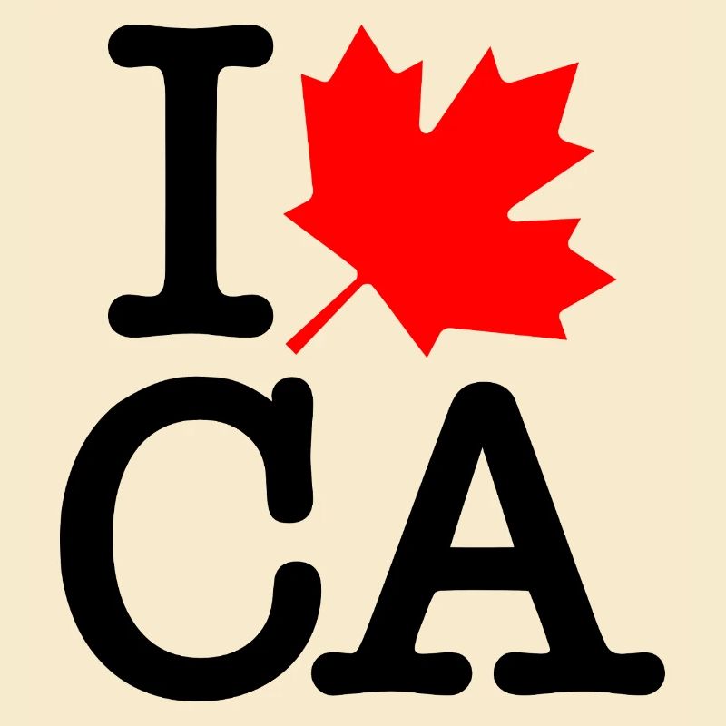 Very Polite Red Black I Love Canada Maple Leaf