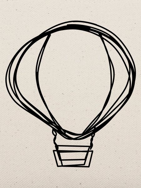 Heißluftballon handgezeichnet